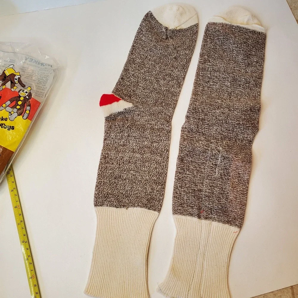 Vintage Mid Calf Length Two‎ In One Wonder Sox Make Cute Toys with Socks